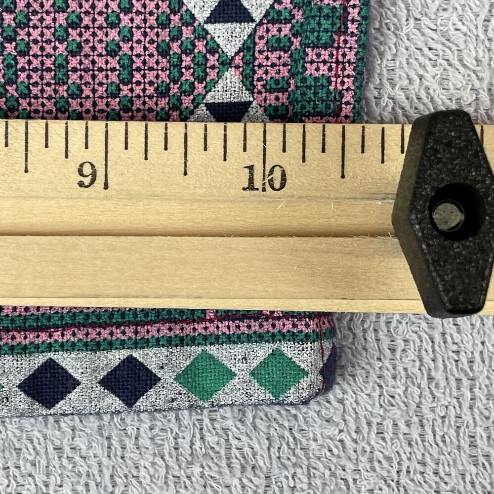 Cotton Tribal Boho Hippie Pants Women's Small Blue Pink Green Straight Leg Crop - Picture 6 of 16